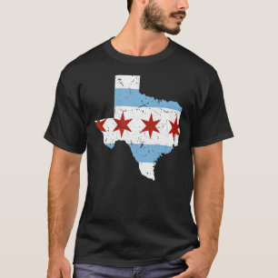 Texas City Chicago Flag Grunge Reise South Sid T-Shirt