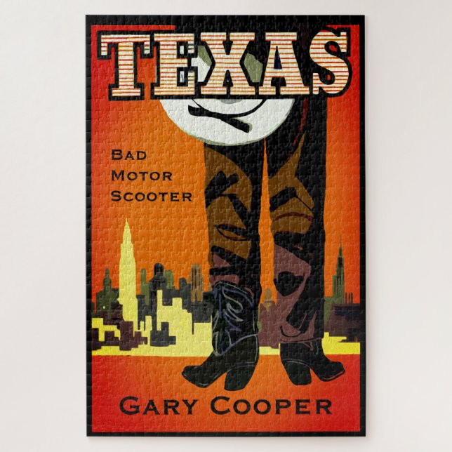 Texas City Cowboy Puzzle (Vertikal)