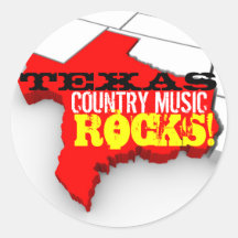 Texas Country Music Rocks Stickers