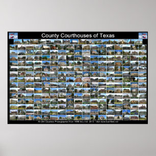 Texas County Gericht-Plakat (schwarze horizontale) Poster
