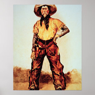 Texas Cowboy, c.1890 (Öl auf Leinwand) Poster