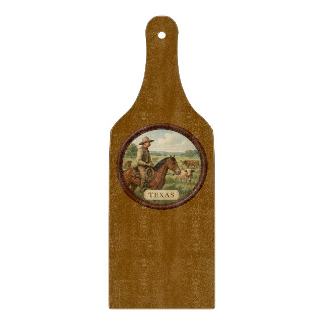 Texas Cowboy Cutting Board Schneidebrett (Vorderseite)