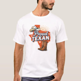 Texas Cowboy Hat & Boots Graphic T-Shirt