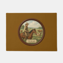 Texas Cowboy Kitchen Mat