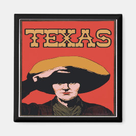 Texas Cowboy Magnet