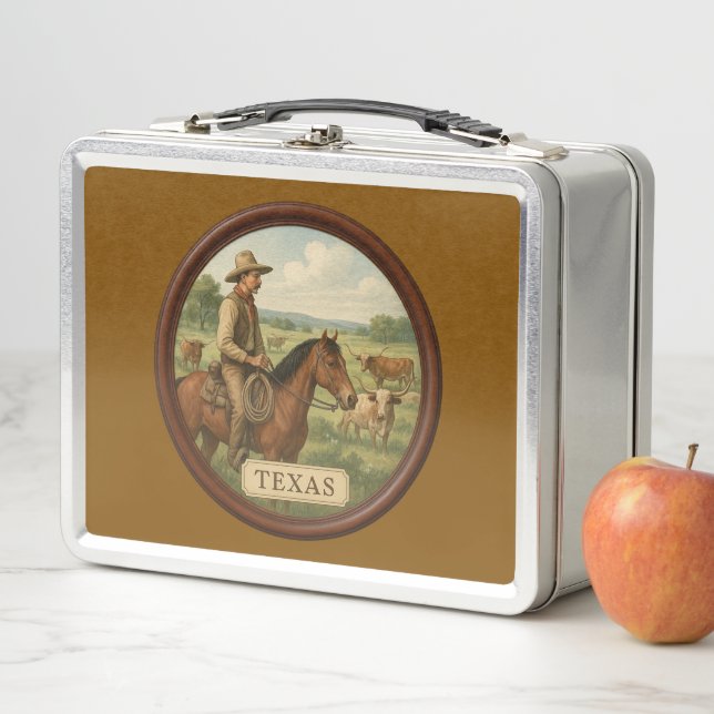Texas Cowboy Metal Lunchbox (Beispiel)