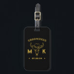 Texas Cowboy Monogram Trauzeuge Trauzeuge Gepäckanhänger<br><div class="desc">Personalisierte Geschenke für Trauzeugen und Trauzeuge mit alten Western Cowboy Thema. Dekoriert mit Cowboyhut mit Vintagem Western Schriftart. Text und Farbe können mit dem Design-Tool bearbeitet werden,  um Ihren Bedürfnissen gerecht zu werden. Holen Sie sich dieses individuelles Geschenk für Hochzeiten,  Bachelor-Party,  Verlobungsfeier oder andere besondere Anlässe.</div>