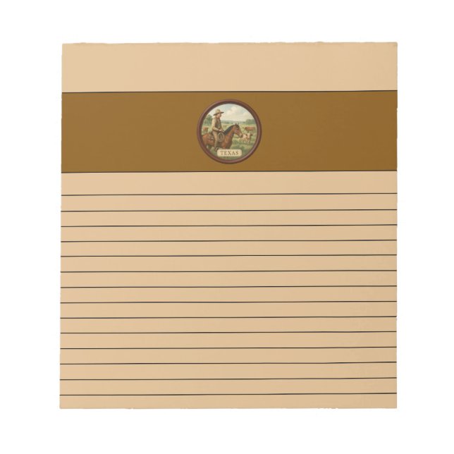 Texas Cowboy Notepad Notizblock (Vorderseite)