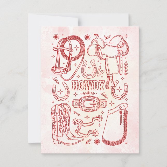 Texas Cowboy Pack  Mitteilungskarte (Vorderseite)
