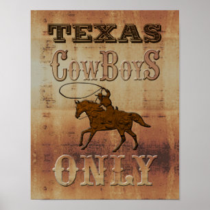 Texas~ Cowboys nur Poster