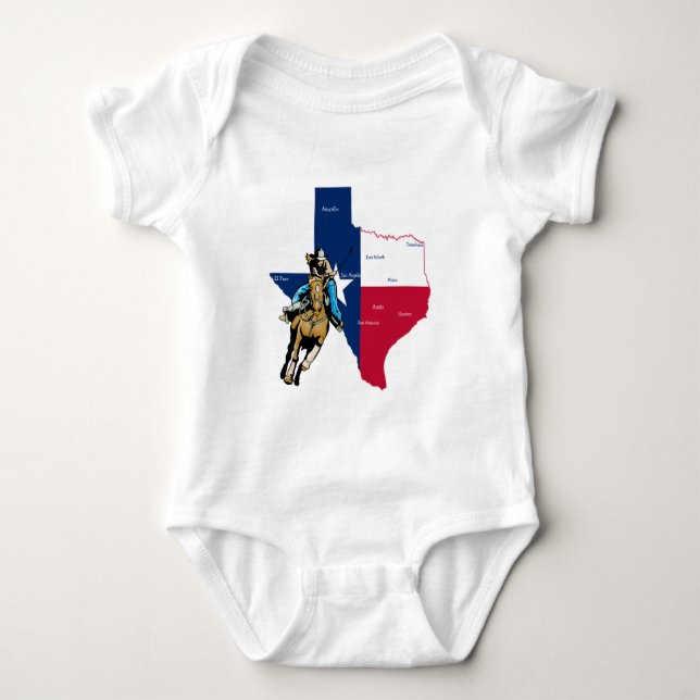 Texas Cowgirl Baby Strampler (Vorderseite)