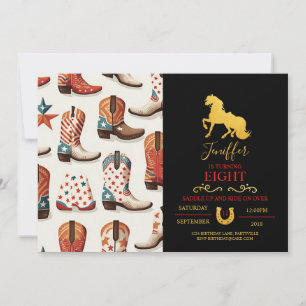 Texas Cowgirl Country Wild, Zeichnung Illustration Einladung
