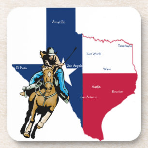 Texas Cowgirl Getränkeuntersetzer