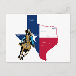 Texas Cowgirl Postkarte