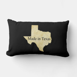 Texas Cream und Black Lumbar Throw Kissen