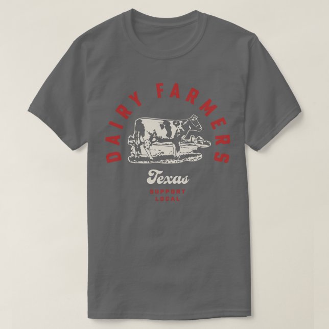 Texas Dairy Bauern Milchkühe Milchviehbetriebe T-Shirt (Design vorne)