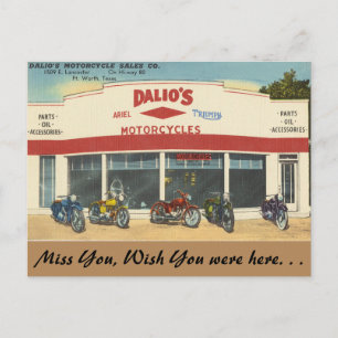 Texas, Dalio's Motorcycles, Fort Worth Postkarte