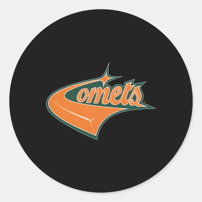 Texas Dallas Comets Icon Runder Aufkleber (Vorderseite)