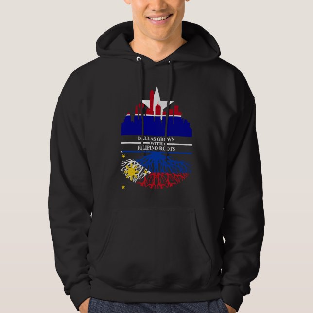 Texas Dallas Half Filipino Roots Dallasite Philipp Hoodie (Vorderseite)
