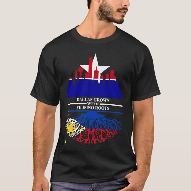 Texas Dallas Half Filipino Roots Dallasite Philipp T-Shirt (Vorderseite)