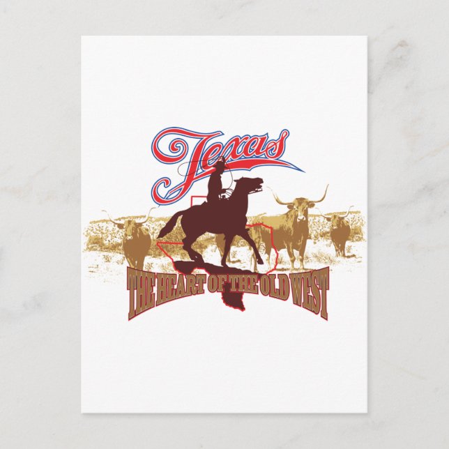 Texas - Das Herz des Westens Postkarte (Vorderseite)