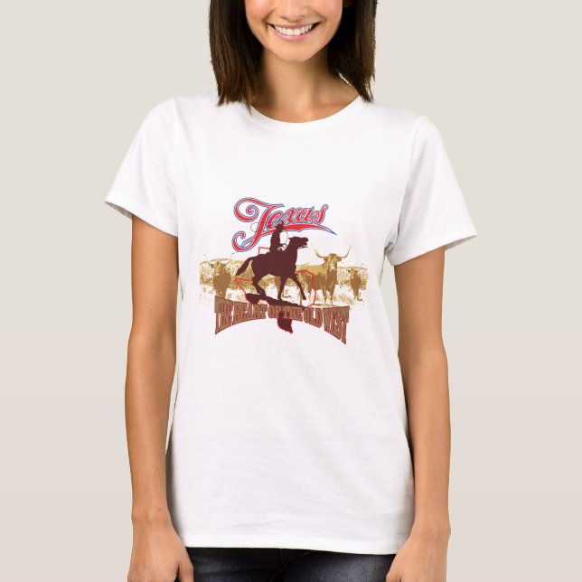 Texas - Das Herz des Westens T-Shirt (Vorderseite)