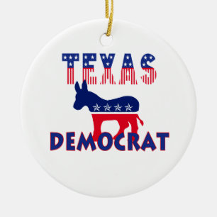 Texas Demokrat Keramik Ornament