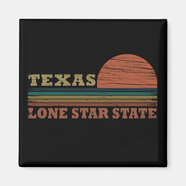 Texas der einstündige klassische Sonnenuntergang-S Magnet (Vorne)