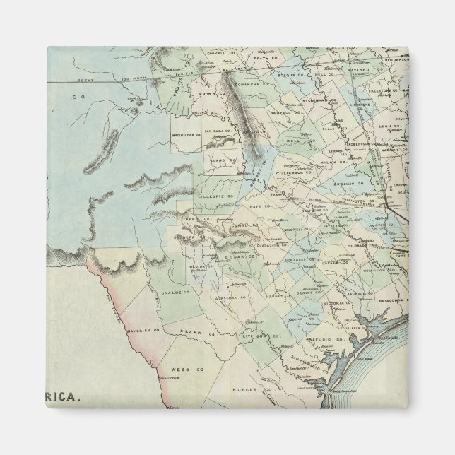 Texas der USA Magnet (Vorne)