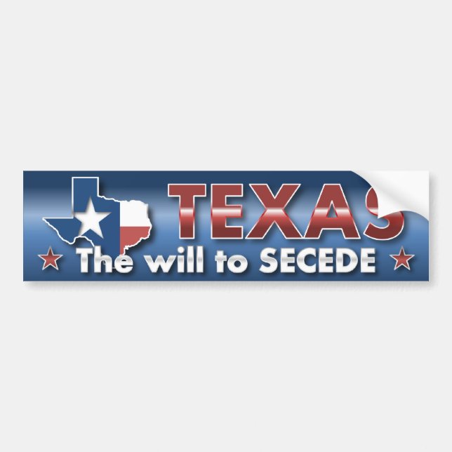 TEXAS: Der Wille SECEDE Autoaufkleber (Vorne)