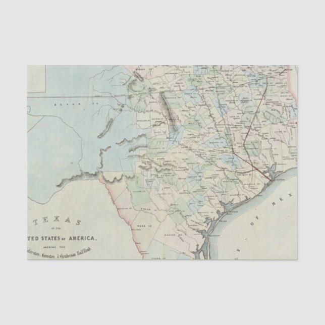 Texas des USA Seidenpapier (Vorderseite)