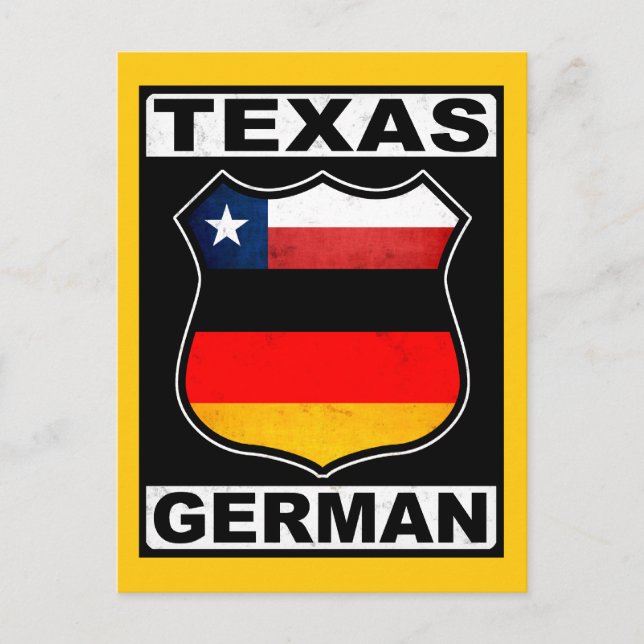 Texas Deutscher Amerikaner Postkarte (Vorderseite)