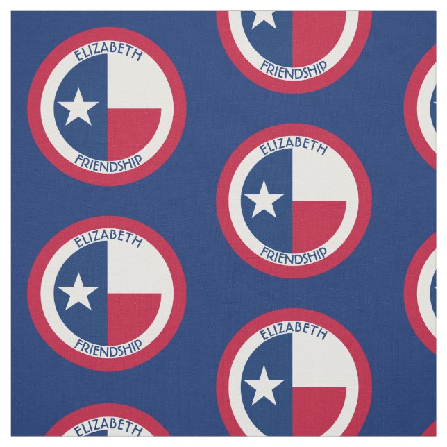 Texas die einziger Stern-personalisierte Flagge Stoff (Muster)