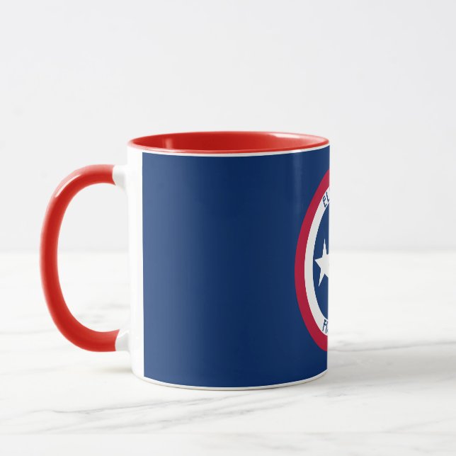 Texas die einziger Stern-personalisierte Flagge Tasse (Links)