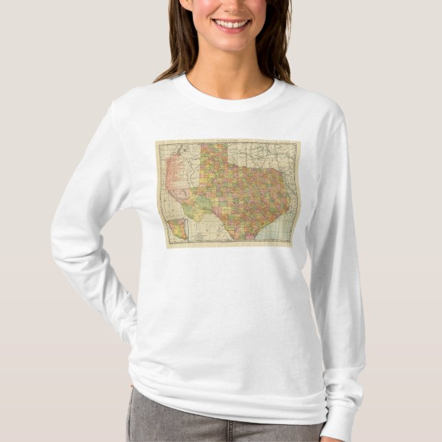 Texas durch Rand McNally T-Shirt (Vorderseite)