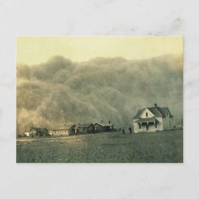 Texas Dust Storm Postkarte (Vorderseite)