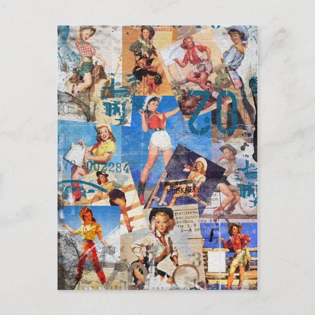 Texas Eclectic : Cowgirl Collection Nr. 1 Postkarte (Vorderseite)