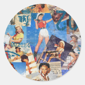 Texas Eclectic : Cowgirl Collection Nr. 1 Runder Aufkleber