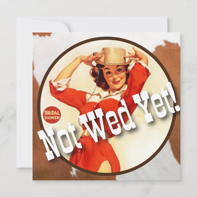 Texas Eclectic©: Cowgirl nicht Mittwoch schon! Einladung (Vorderseite)