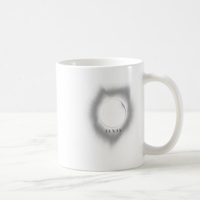 Texas Eclipse 4.08.24 Gesamtsolares Eclipse 2024 T Kaffeetasse (Rechts)