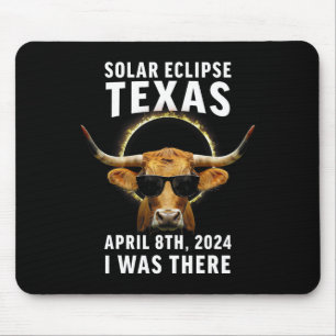 Texas Eclipse 8. April 2024 war ich dort Rind Bu Mousepad
