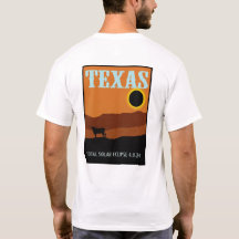 Texas Eclipse Travel Poster auf zwei Seiten