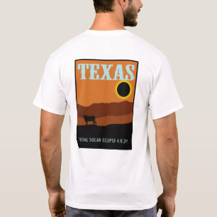 Texas Eclipse Travel Poster auf zwei Seiten T-Shirt