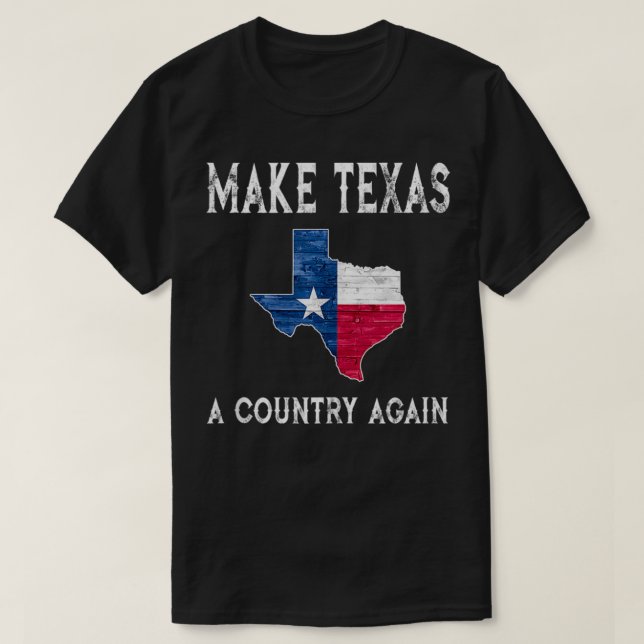 Texas ein Land wieder Sezessionsflagge abtrennen T T-Shirt (Design vorne)