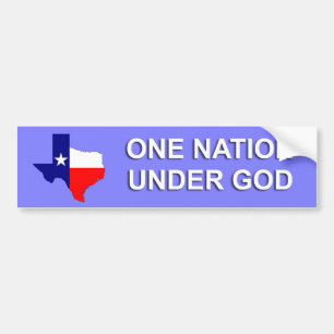 Texas - eine Nation unter Gott Autoaufkleber