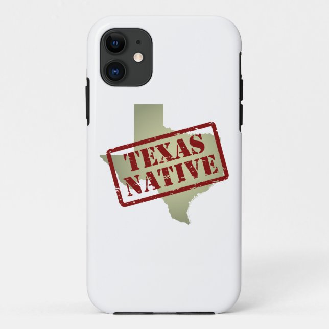 Texas-Eingeborener gestempelt auf Karte Case-Mate iPhone Hülle (Rückseite)