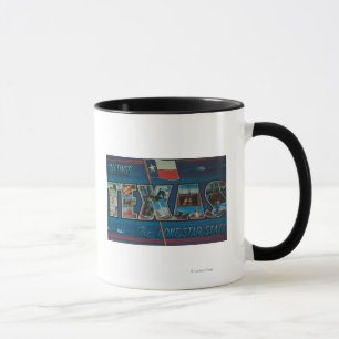 Texas (einstündige Flagge)Große Buchstabenszenen Tasse