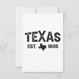 Texas Est 1845 American Staat Patriotic Gift Dankeskarte