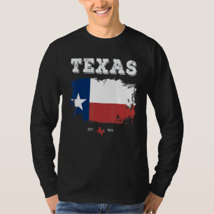 Texas Est 1845 Proud Texan Patriotische Republik T T-Shirt