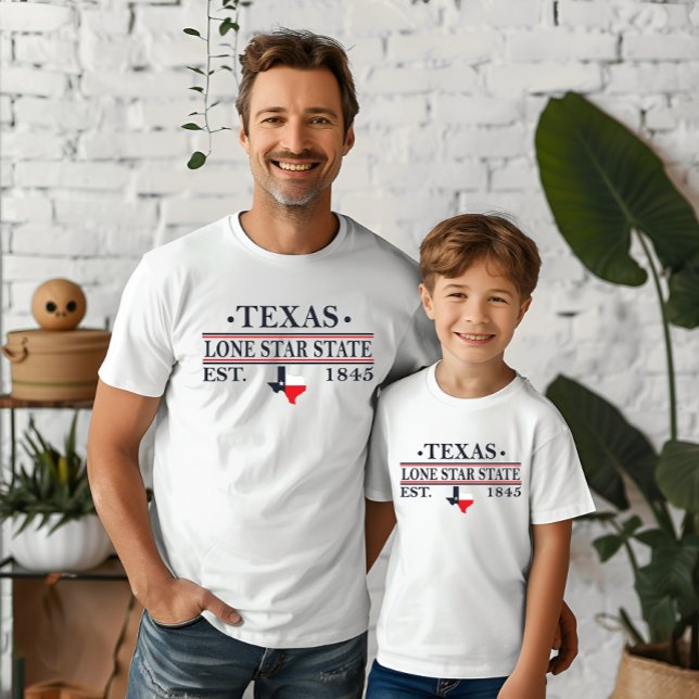 Texas Fahne Karte des einstündigen Staat T-Shirt (Von Creator hochgeladen)